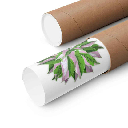Syngonium Tricolor Pattern Botanical Print – Unframed Wall Art