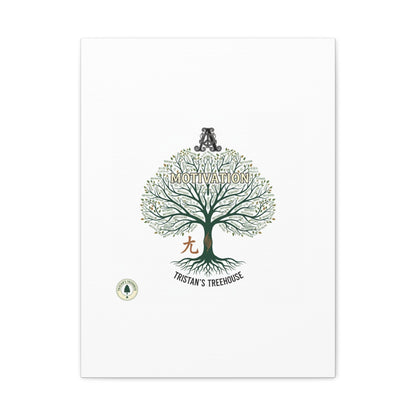 Handwritten Doodle Tree Canvas | Matte Stretched Wall Art