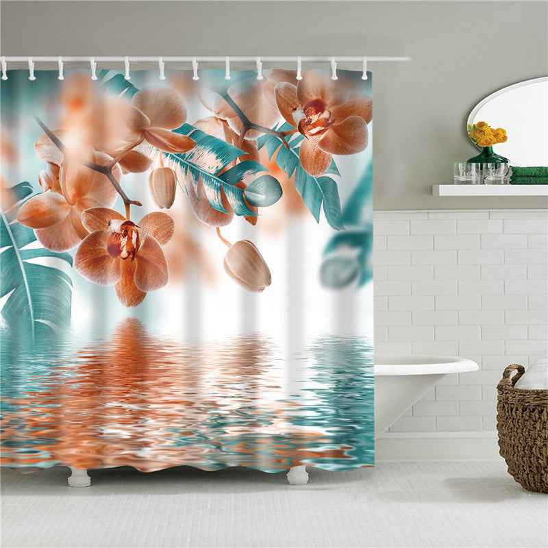 Nordic Fashionable Butterfly Shower Curtain Suit
