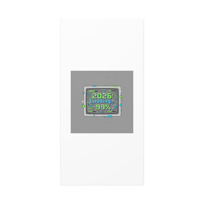 2026 Loading 99% Canvas | NYE countdown, retro system interface