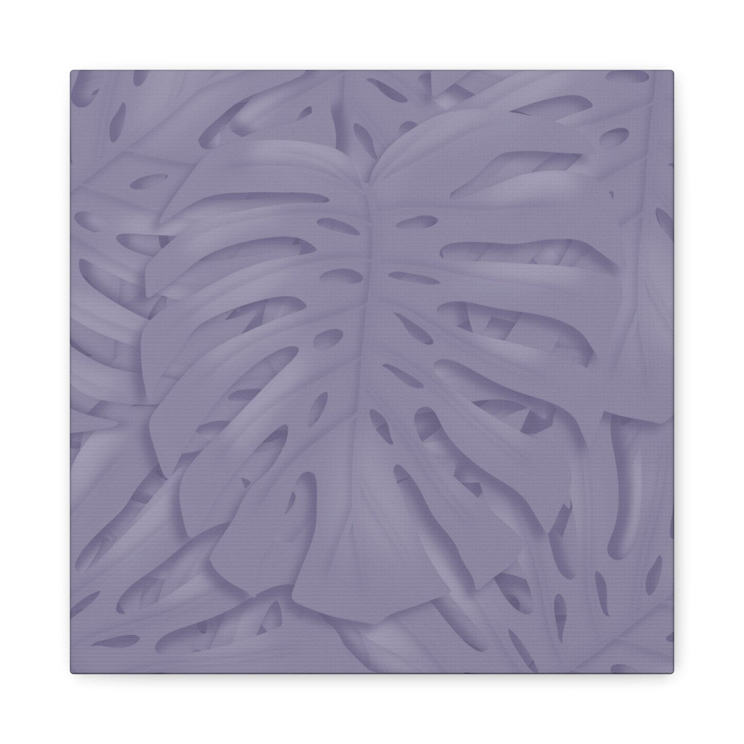 Violet Monstera Canvas Print – Botanical Wall Art