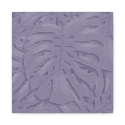 Violet Monstera Canvas Print – Botanical Wall Art