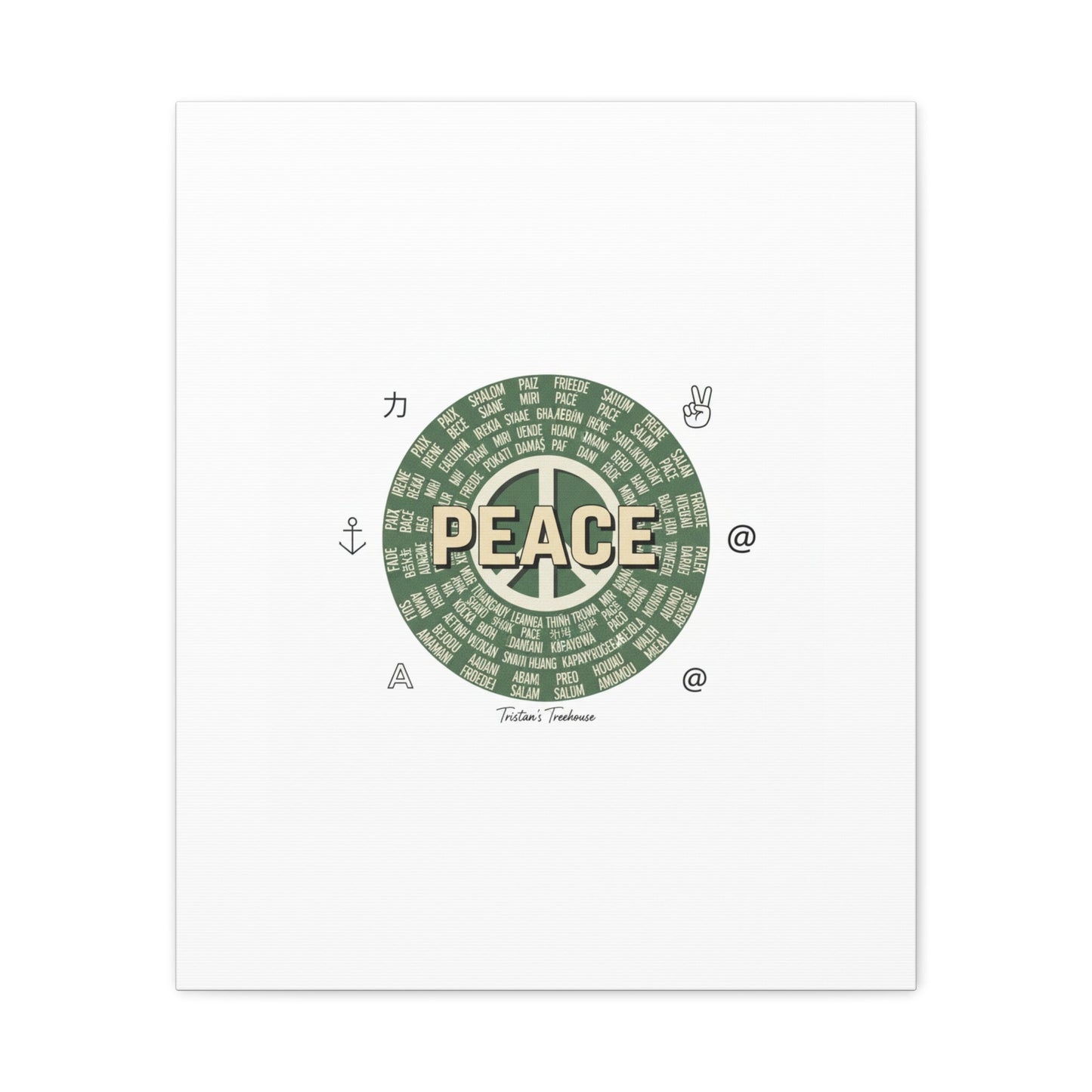 Peace doodle canvas | hand drawn sketch aesthetic, handwritten message
