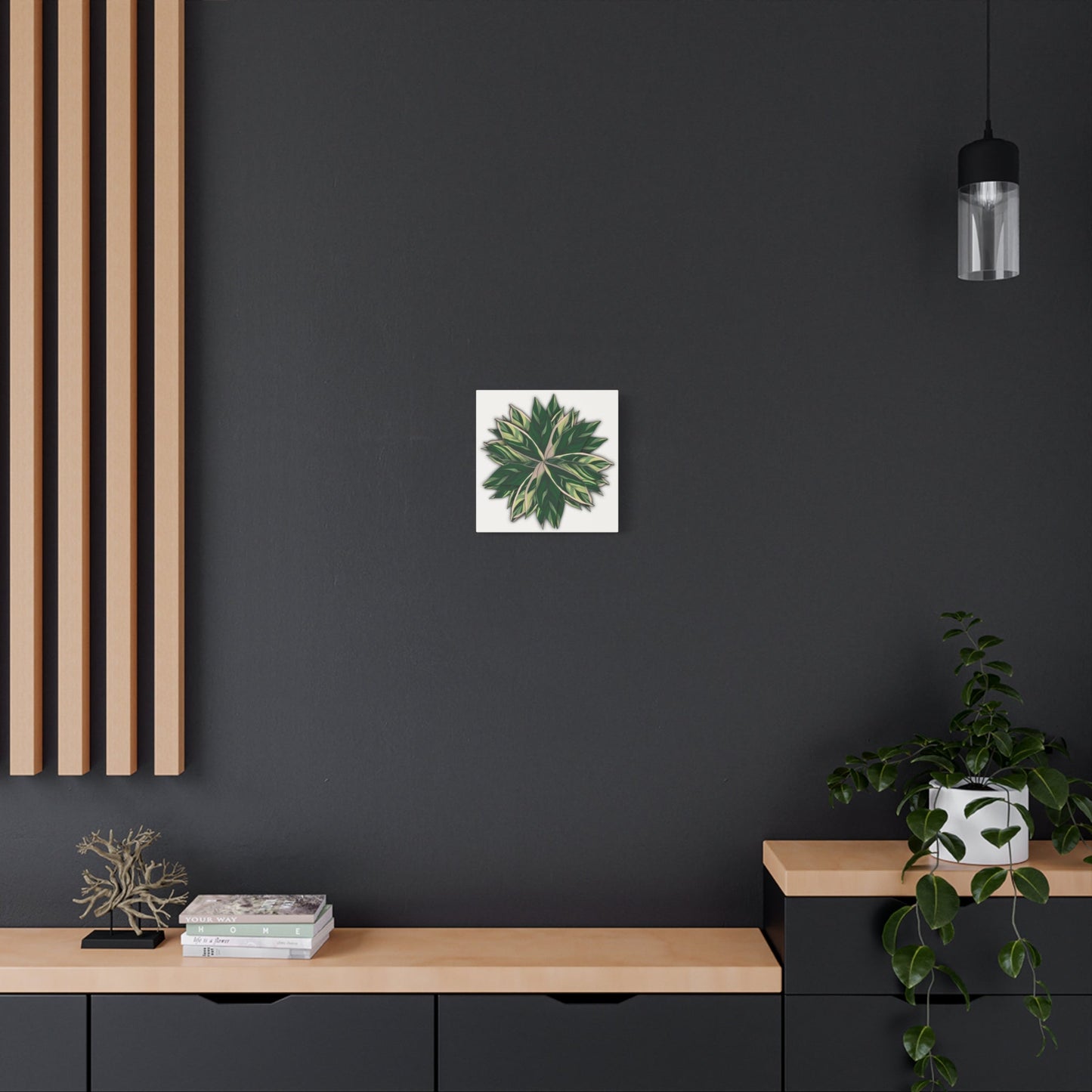 Stromanthe Triostar Canvas Print – Botanical Wall Art