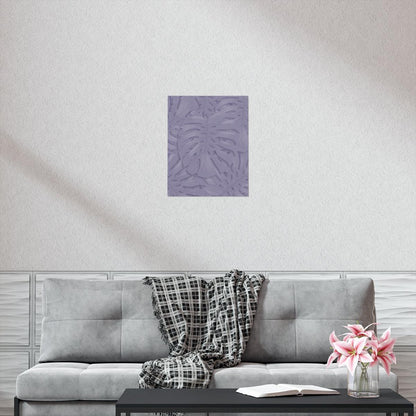 Violet Monstera Botanical Print – Unframed Wall Art