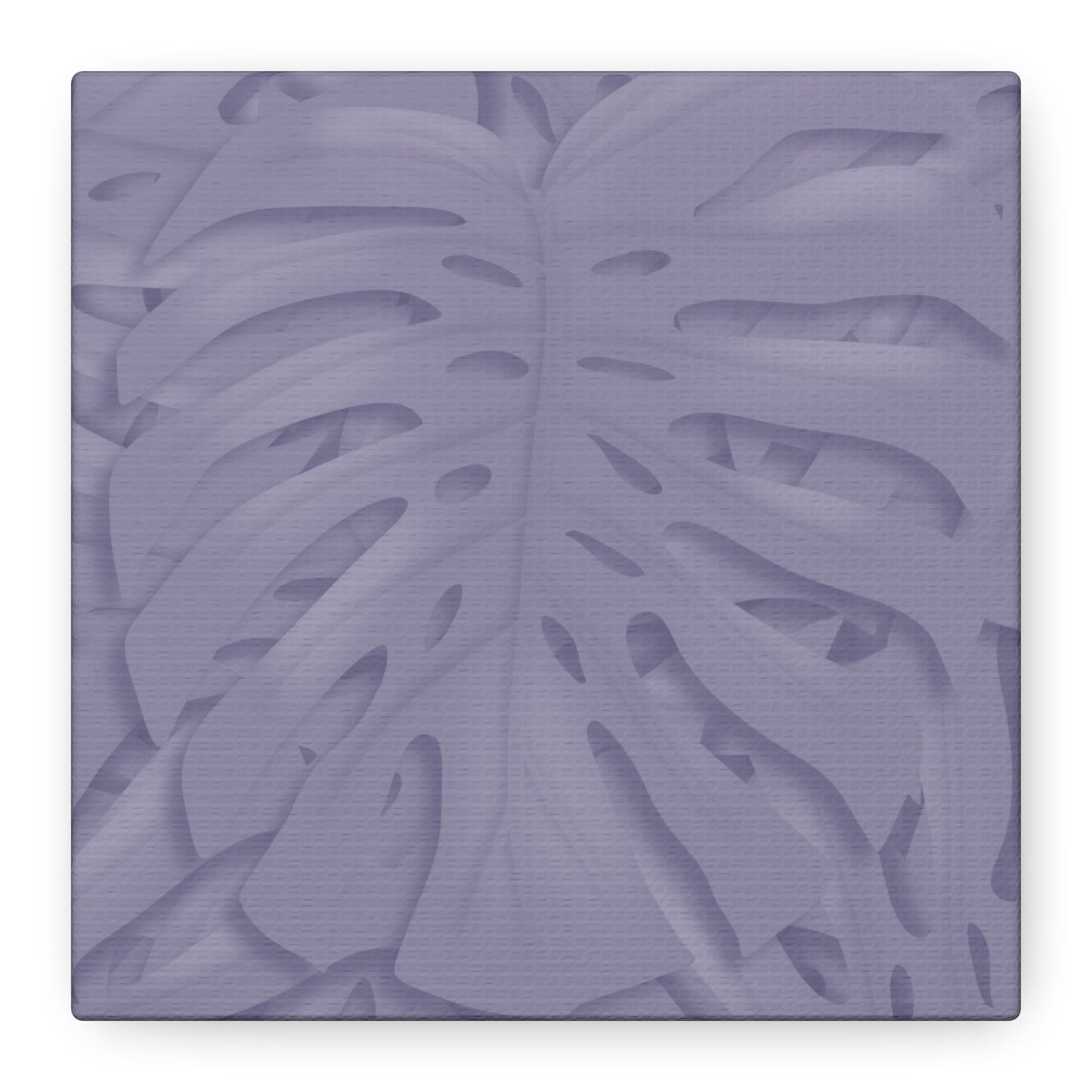 Violet Monstera Canvas Print – Botanical Wall Art