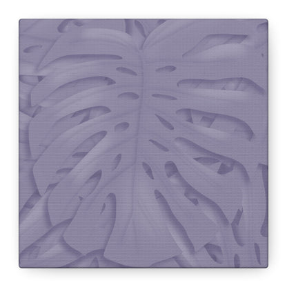 Violet Monstera Canvas Print – Botanical Wall Art