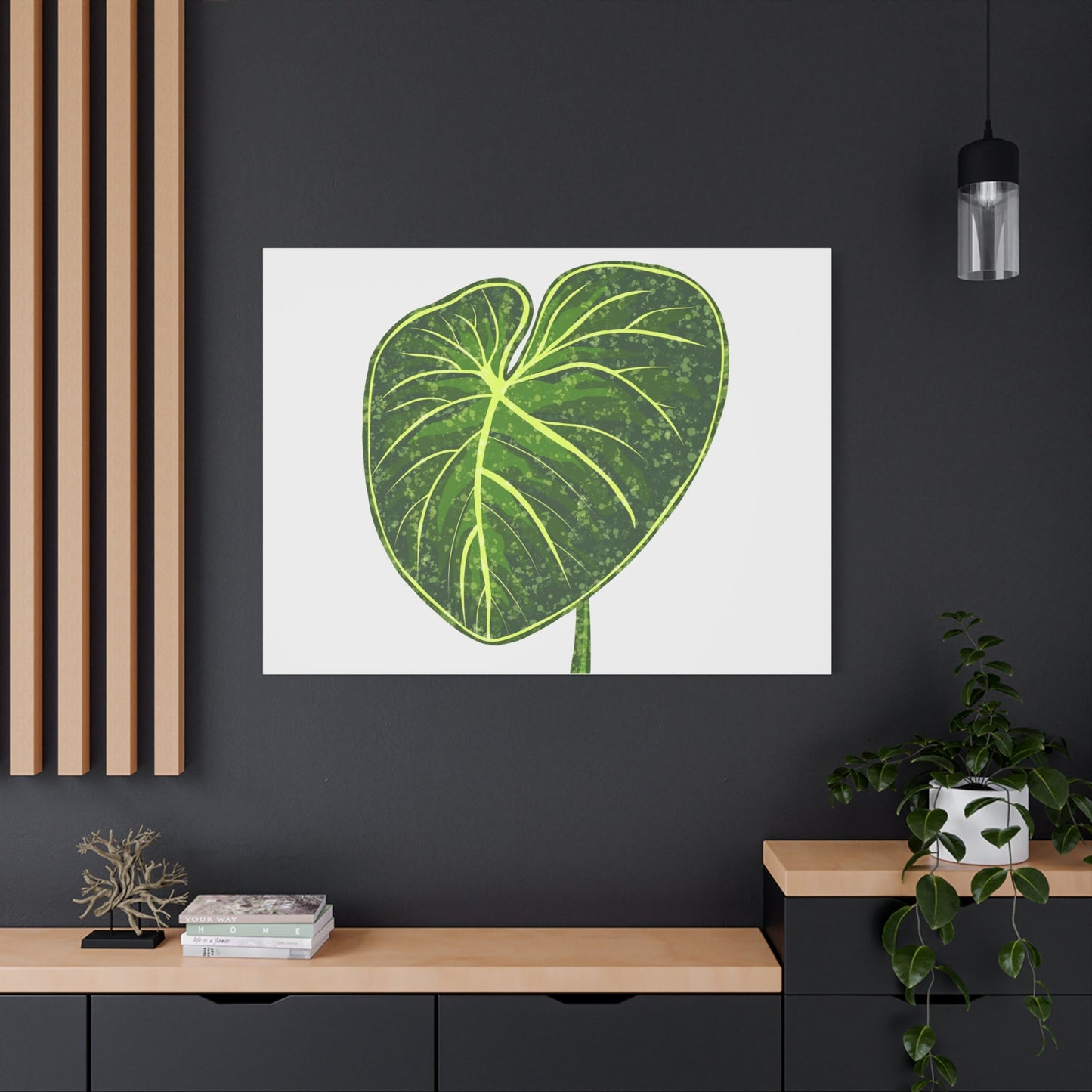 Philodendron Gloriosum Canvas Print – Botanical Wall Art