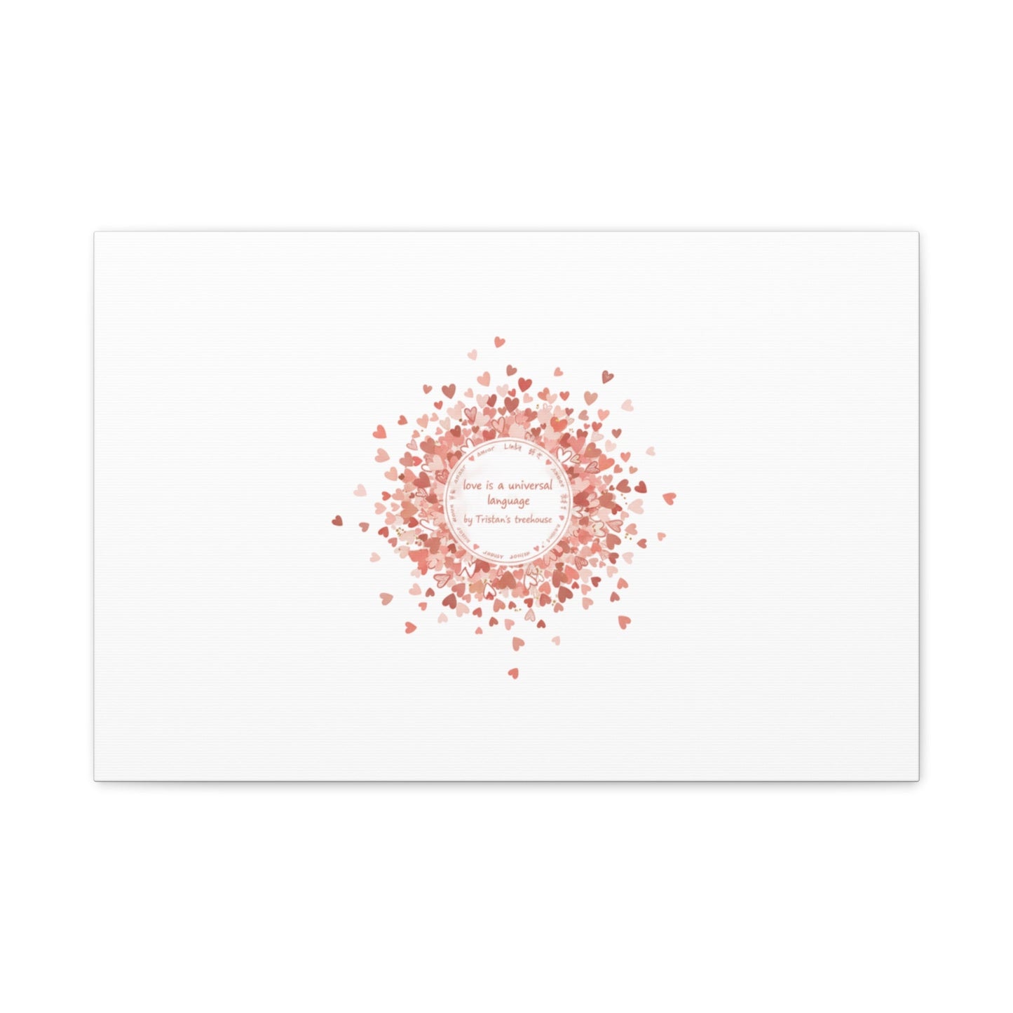 Tiny Heart Confetti Canvas | Matte Stretched Wall Art