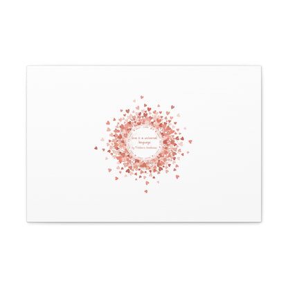 Tiny Heart Confetti Canvas | Matte Stretched Wall Art