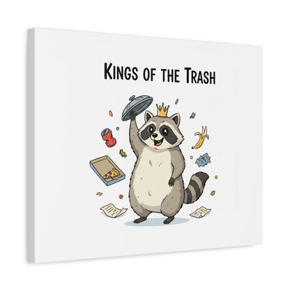 Kings of the Trash Canvas, Raccoon Doodle | Trash Panda, Goofy Critter Art