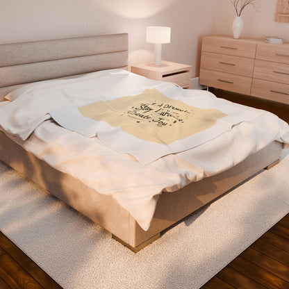 Just Breathe Stay Curious Create Joy Blanket | messy handwriting, doodle text