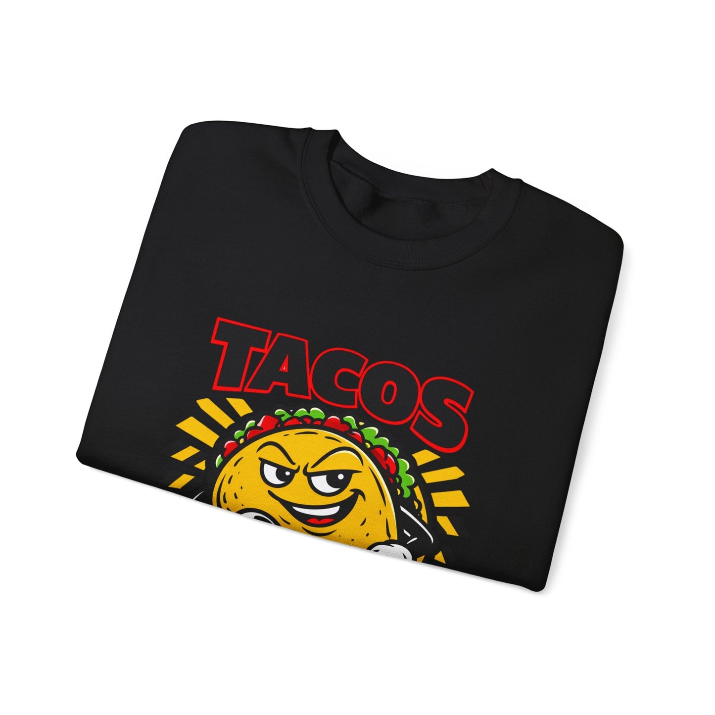 Tacos Not Tariffs Sweatshirt | taco pun, tariff protest typography