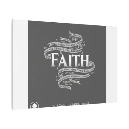 handwritten faith ribbon Canvas | sketch aesthetic, doodle design