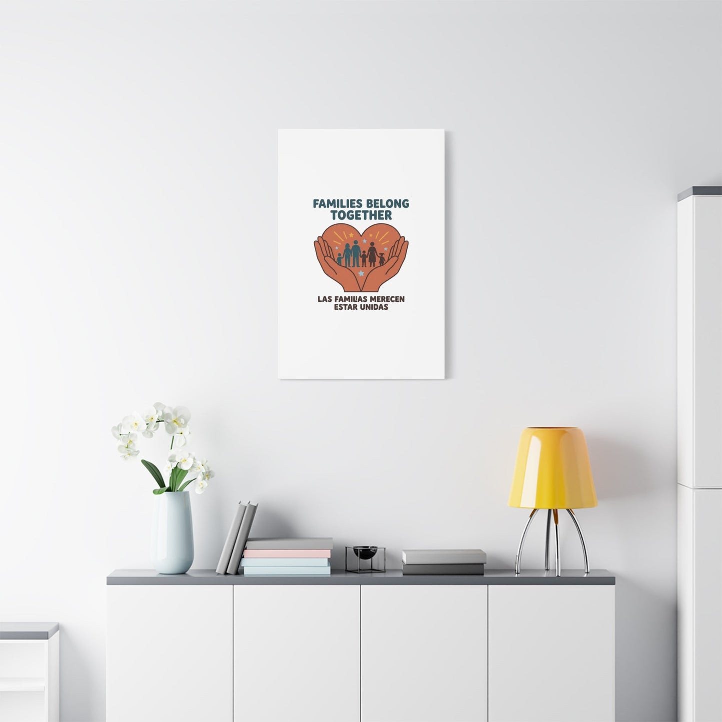 Families Belong Together Canvas | Family Unity, Bilingual Solidarity