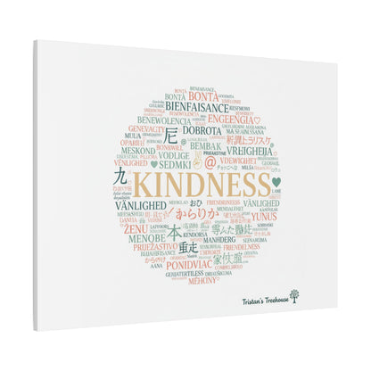 Kindness Word Cloud Canvas | Fresh Start Minimalist Wall Art