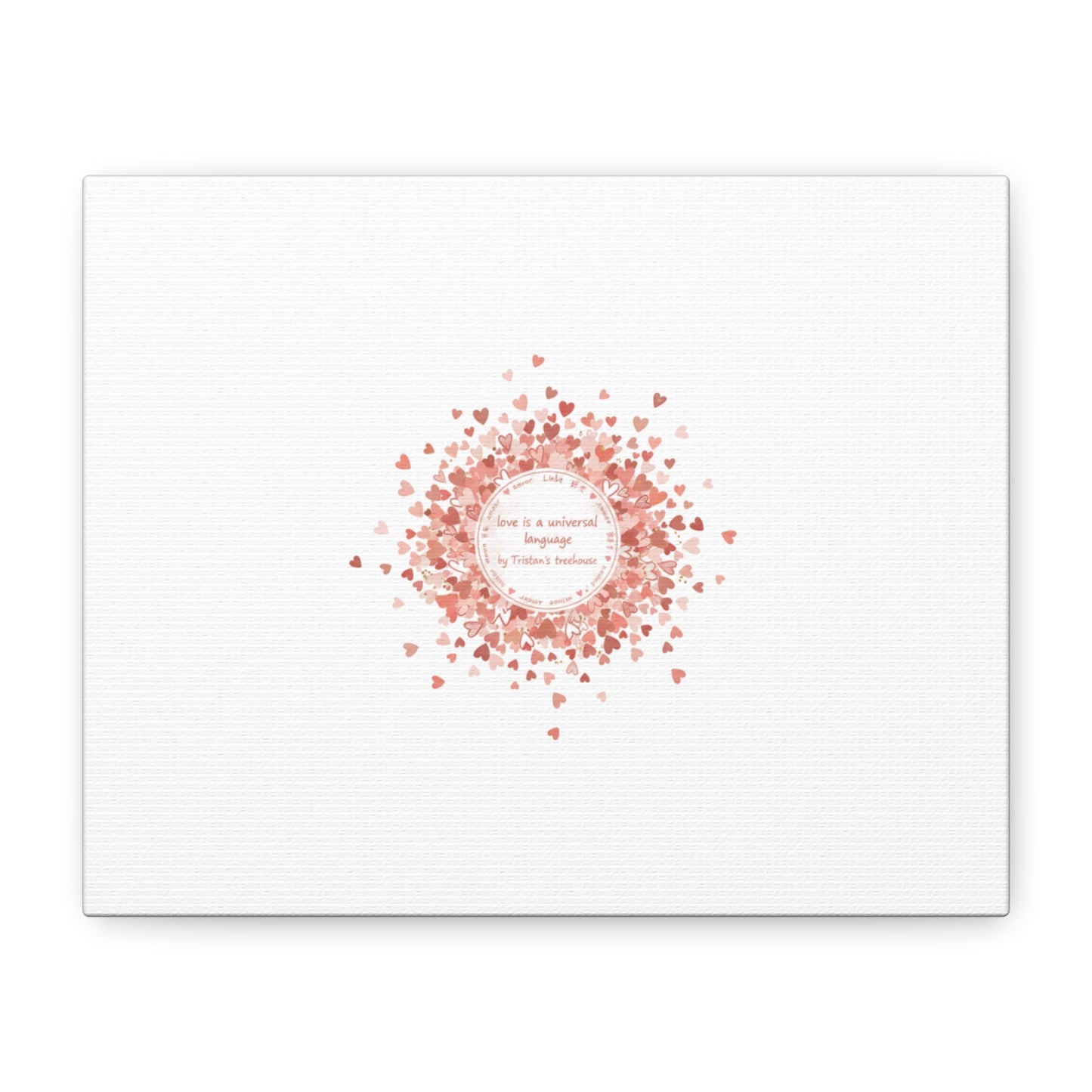 Tiny Heart Confetti Canvas | Matte Stretched Wall Art
