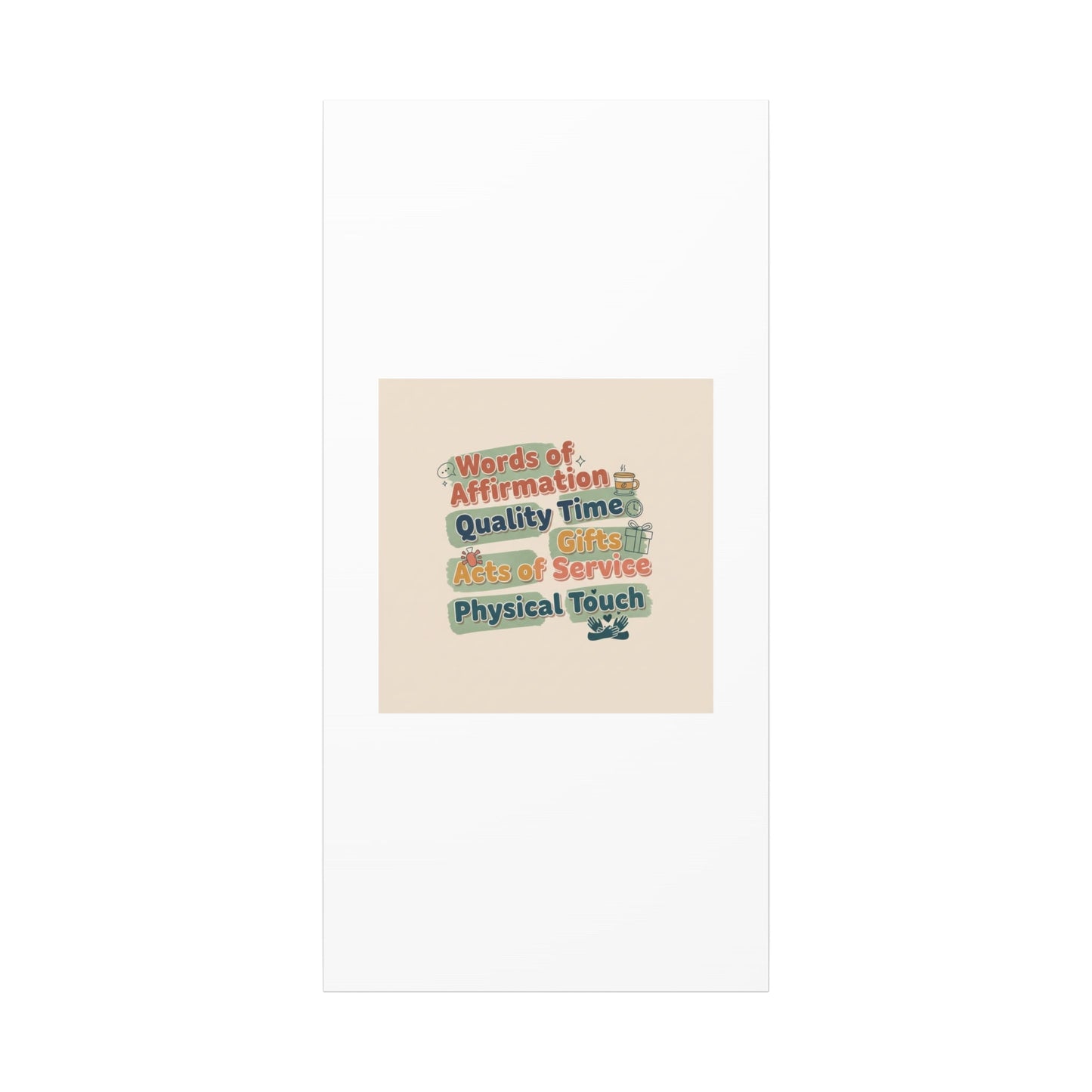 Love Languages List Matte Canvas Wall Art | love language meme, relationship humor