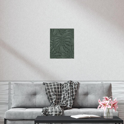 Deep Green Monstera Botanical Print – Unframed Wall Art