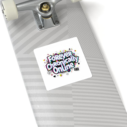Forever Chronically Online Sticker | internet slang, brainrot meme
