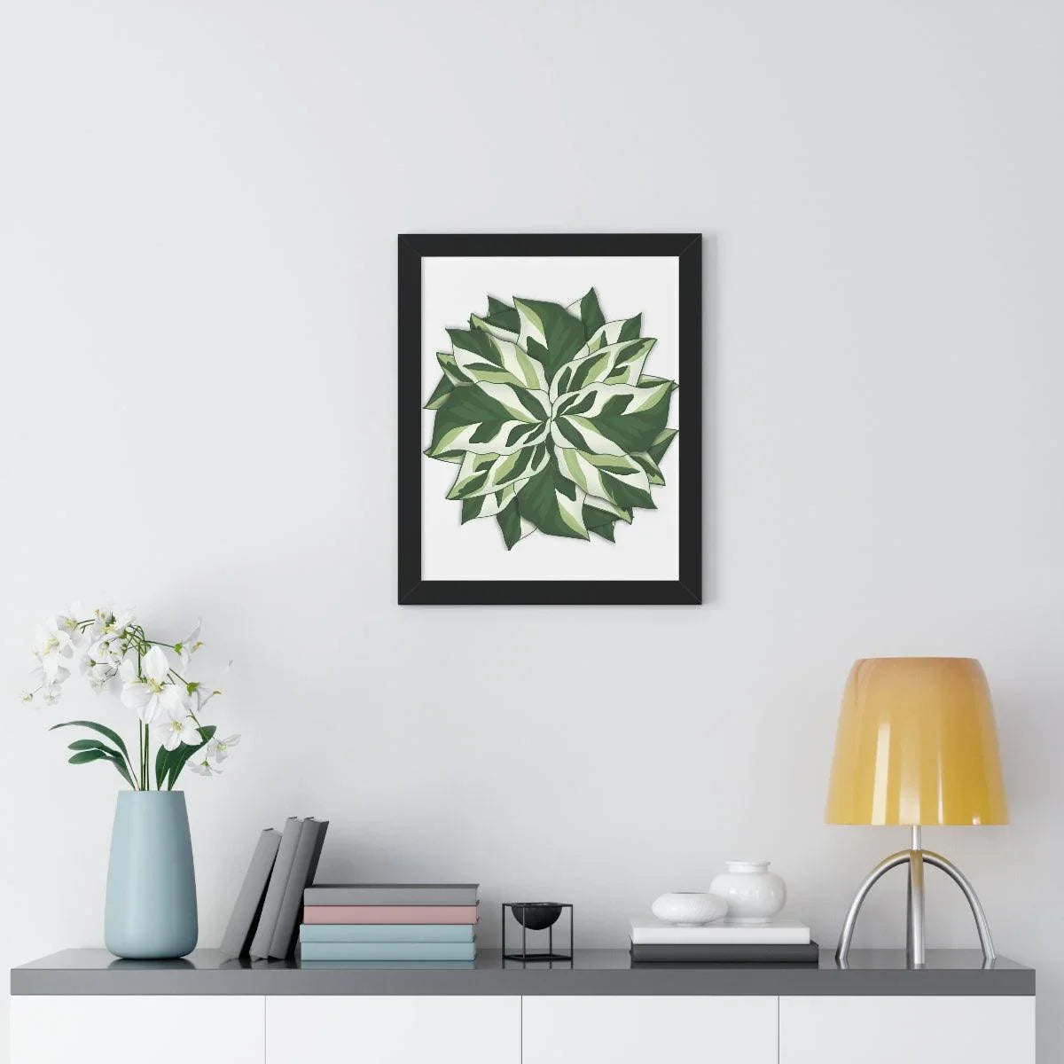 Calathea White Fusion Framed Print – Botanical Wall Art