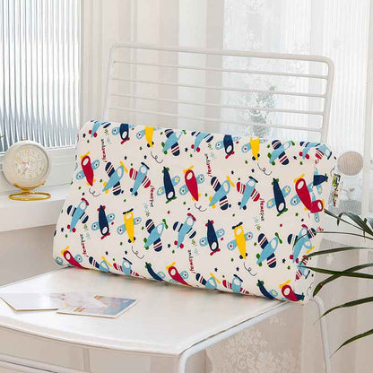LaTeX Rebound Pillow High And Low Neck Pillow Printed Pure Cotton Children