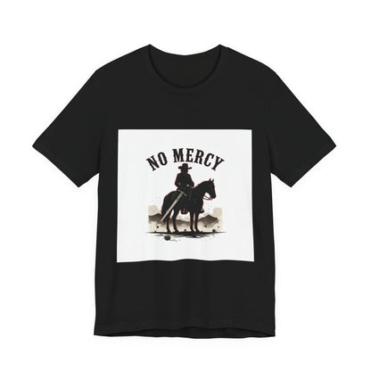 No Mercy Cowboy Skull Tee | Western-Gothic, desert noir design