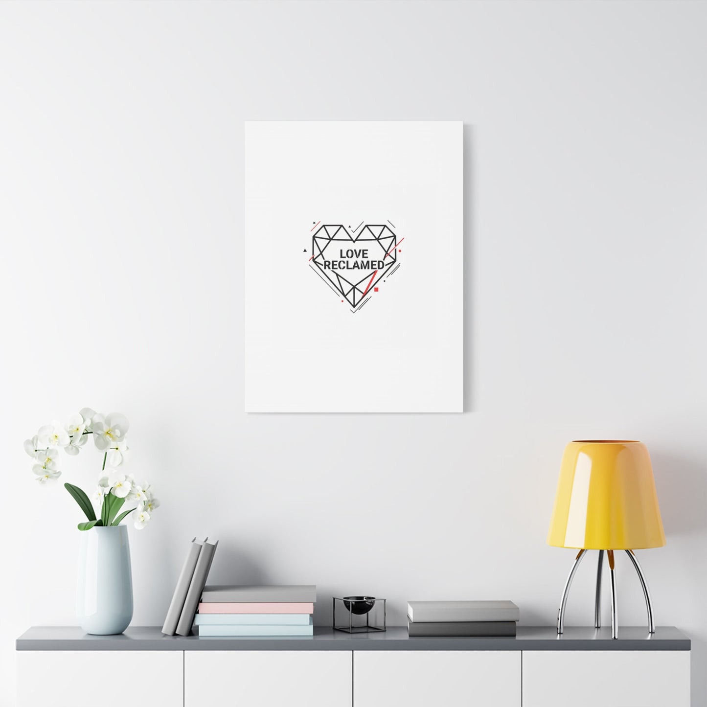 Love Reclaimed Canvas | modern heart design, minimalist love icon