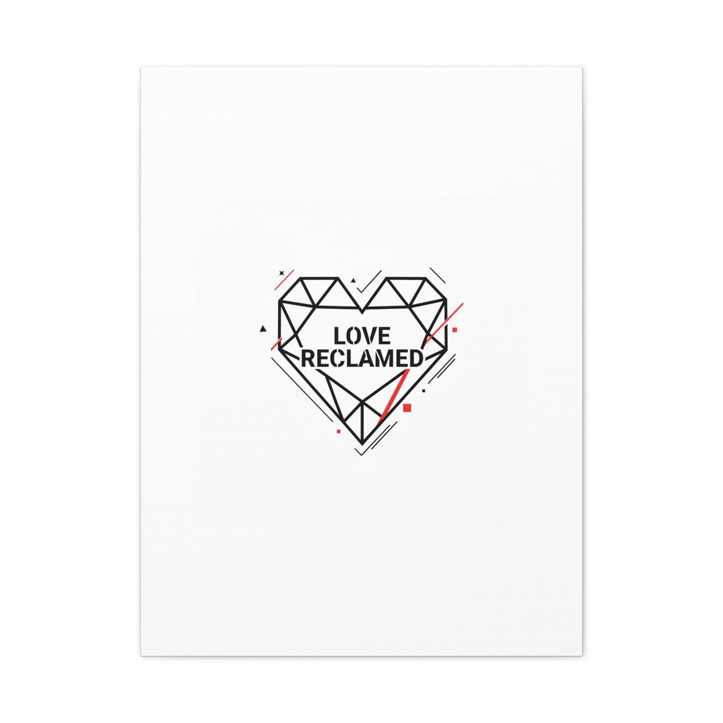 Love Reclaimed Canvas | modern heart design, minimalist love icon