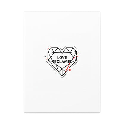 Love Reclaimed Canvas | modern heart design, minimalist love icon