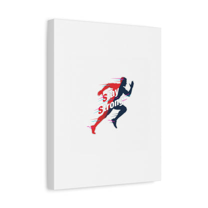 Stay Strong Runner Canvas | Fitness Motivation, Gym Wall Art