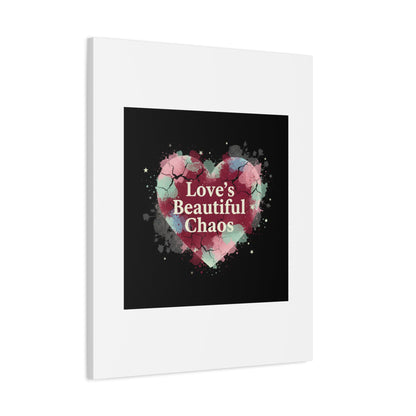 Love's Beautiful Chaos Canvas Print | Soft Grunge Hearts, Distressed Heart Art