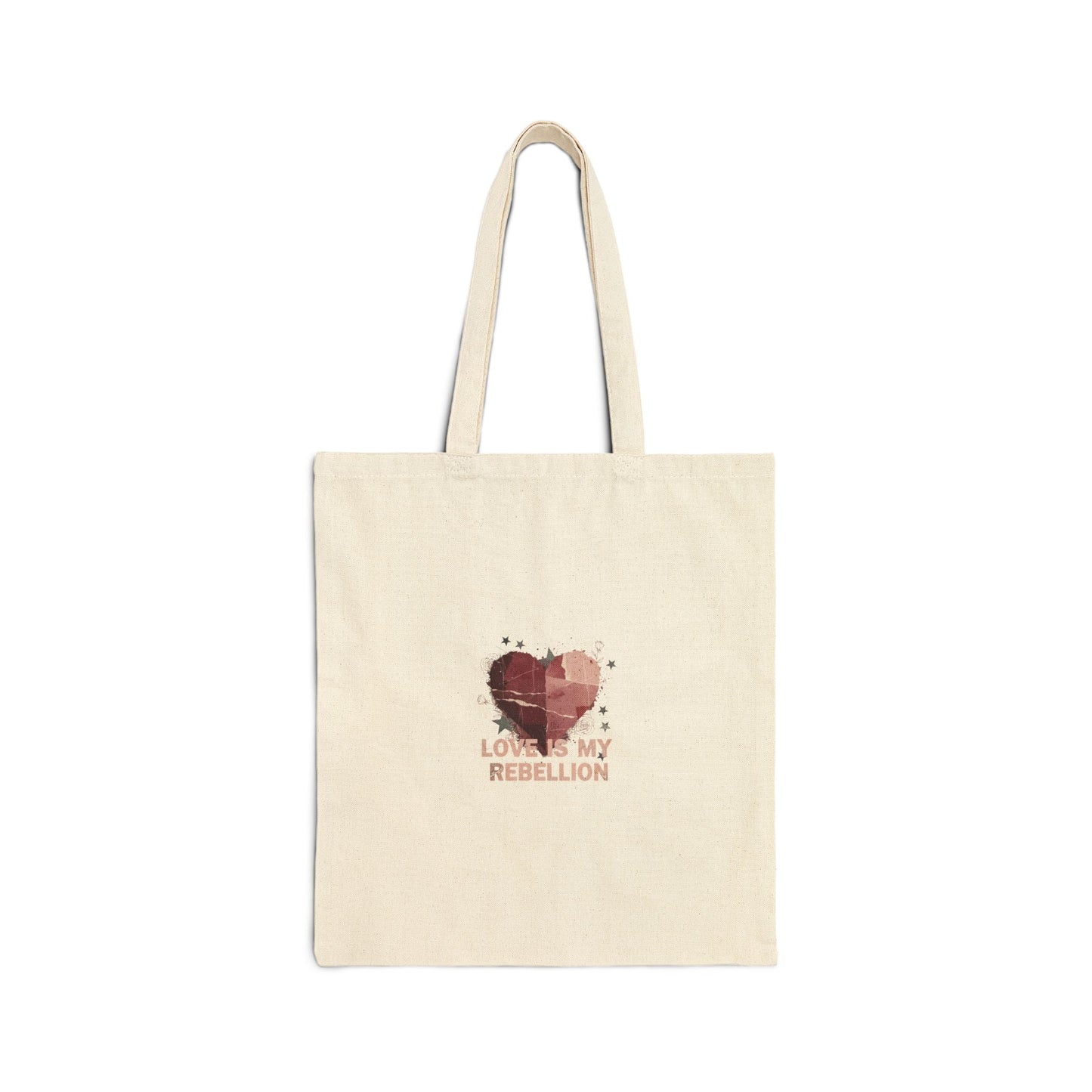 Distressed Heart Collage Tote | Soft Grunge Hearts, punk heart design