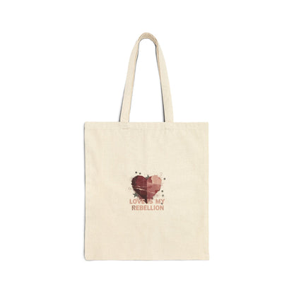 Distressed Heart Collage Tote | Soft Grunge Hearts, punk heart design