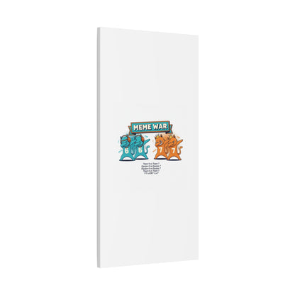 Meme War: Six vs. Seven Canvas Wall Art