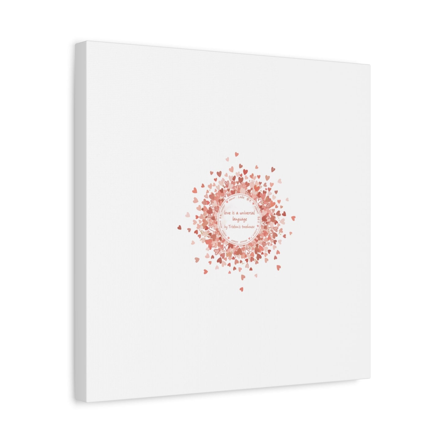 Tiny Heart Confetti Canvas | Matte Stretched Wall Art