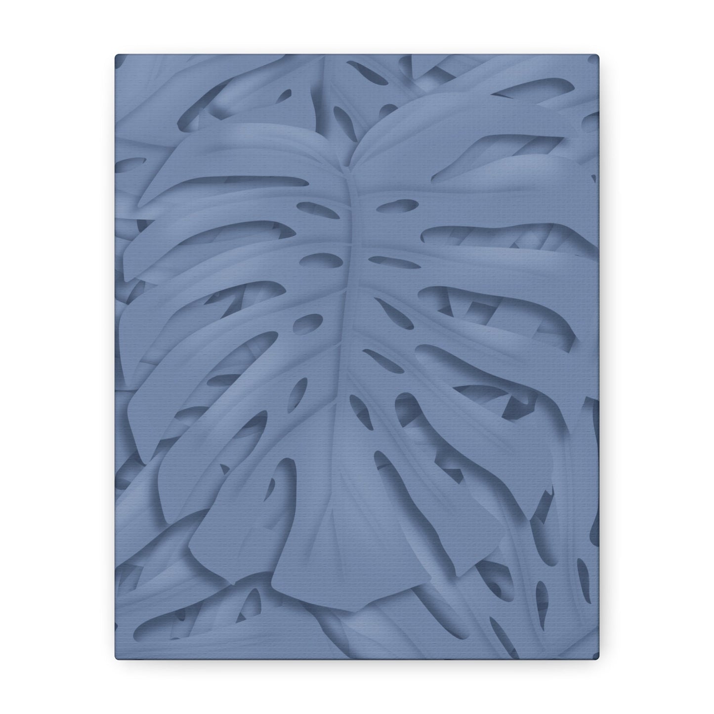 Blue Monstera Canvas Print – Botanical Wall Art