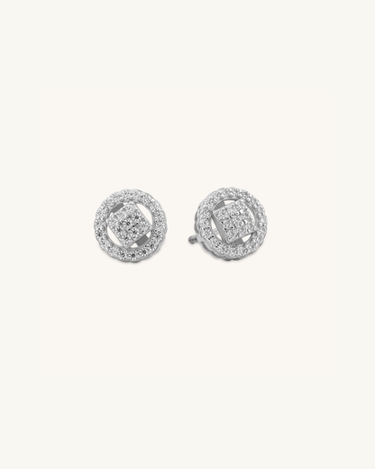 Quad Ring Moissanite Studs