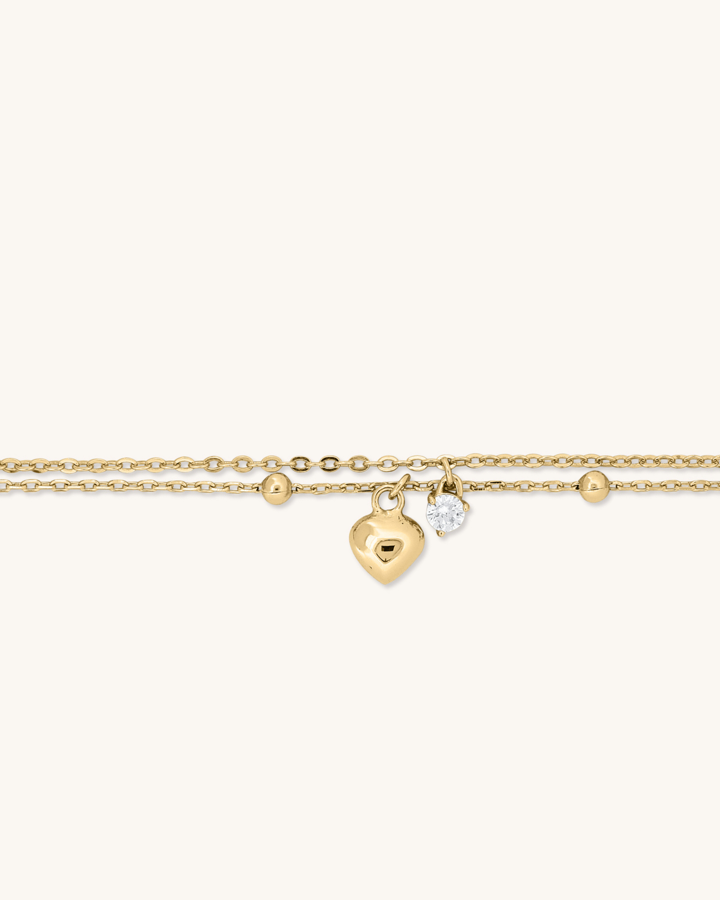 Double Dangling Heart Bracelet