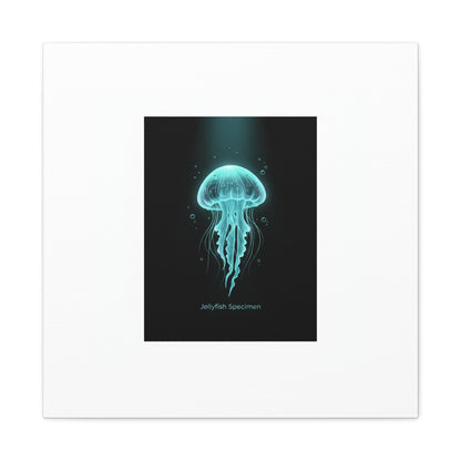 Bioluminescent Jellyfish Art Canvas | Deep Sea Aesthetic, Neon Glow