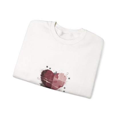 Love Is My Rebellion Sweatshirt | soft grunge heart, distressed punk heart design