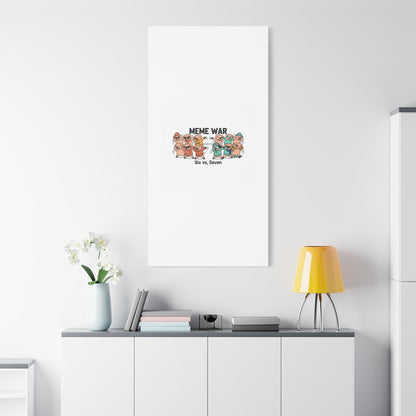 Meme War: Six vs. Seven Canvas Wall Art