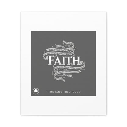 handwritten faith ribbon Canvas | sketch aesthetic, doodle design