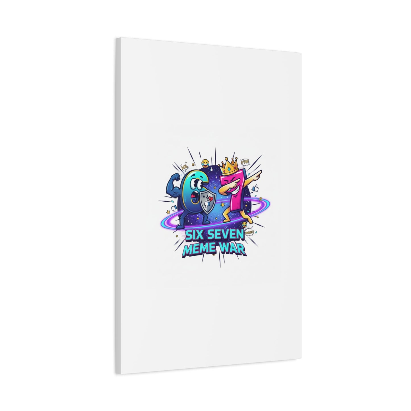 Six Seven Meme War Canvas | Legendary Internet Battle Art, Viral Culture Wall Decor