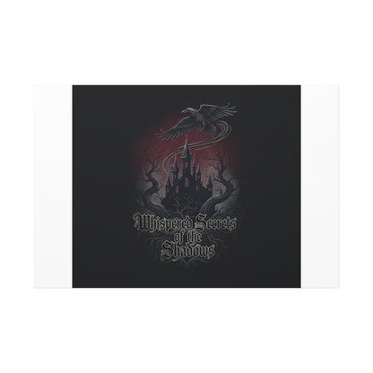 Whispered Secrets of the Shadows Castle Wall Art, Matte Canvas | Gothic Medieval Decor
