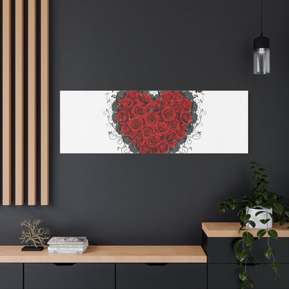Love Dark and Deep Heart Canvas, Nu Romantic Gothic Romance, 80s Nostalgia
