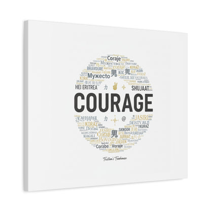Courage Word Cloud Canvas | Fresh-Start Minimalism art print