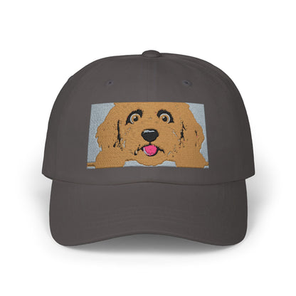 Dad Cap — Happy Golden Retriever Embroidered Patch Hat