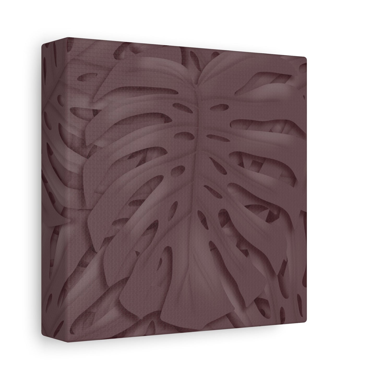 Merlot Monstera Canvas Print – Botanical Wall Art