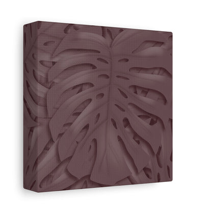 Merlot Monstera Canvas Print – Botanical Wall Art